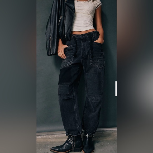 Free People Moxie Barrel Jeans 27 - Picture 2 of 5